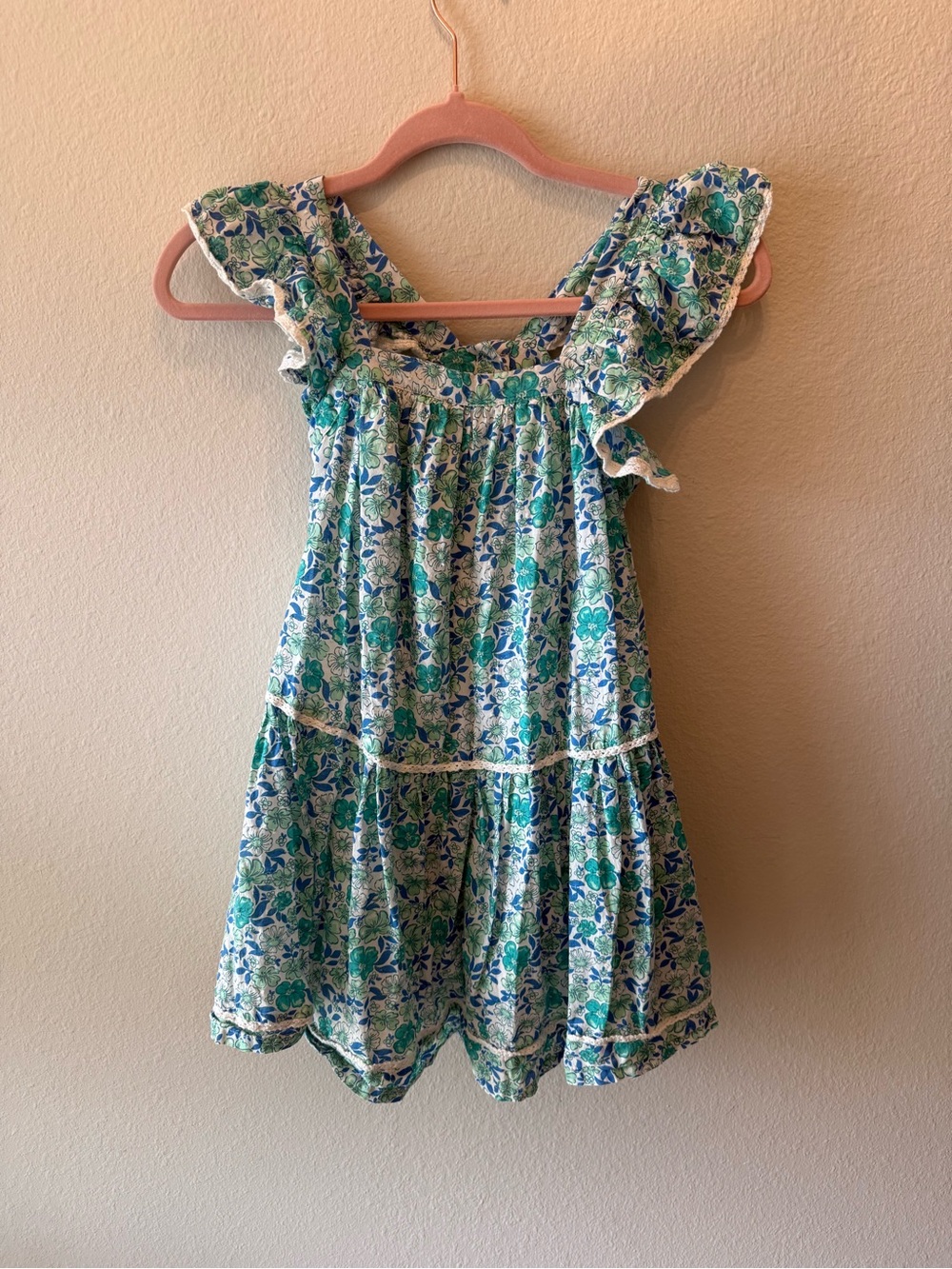 Sigrid Olsen Girls Floral Sundress in Blue & Green